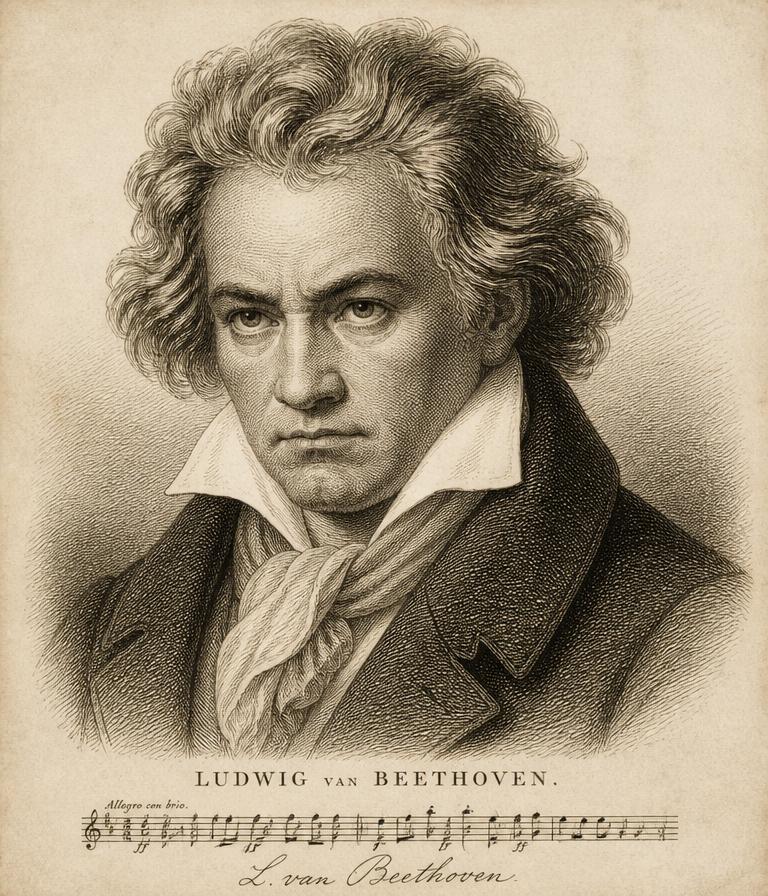 Retrato de Ludwig van Beethoven