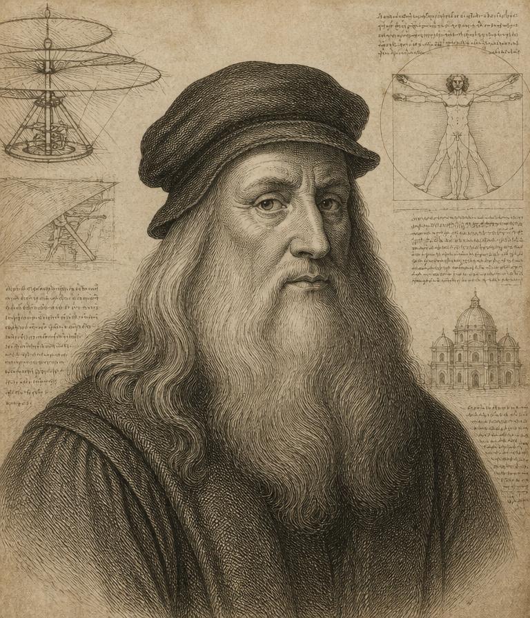 Retrato de Leonardo da Vinci