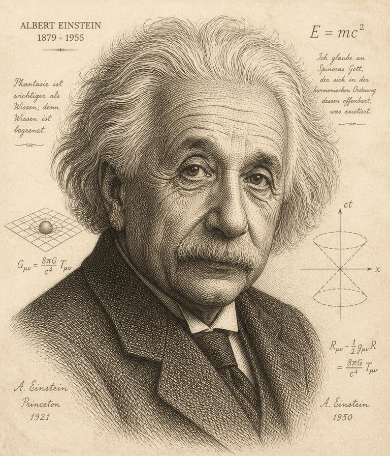 Retrato de Albert Einstein
